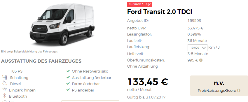 Ford_Transit_Leasing - sparneuwagen.de Autoleasing-Angebote