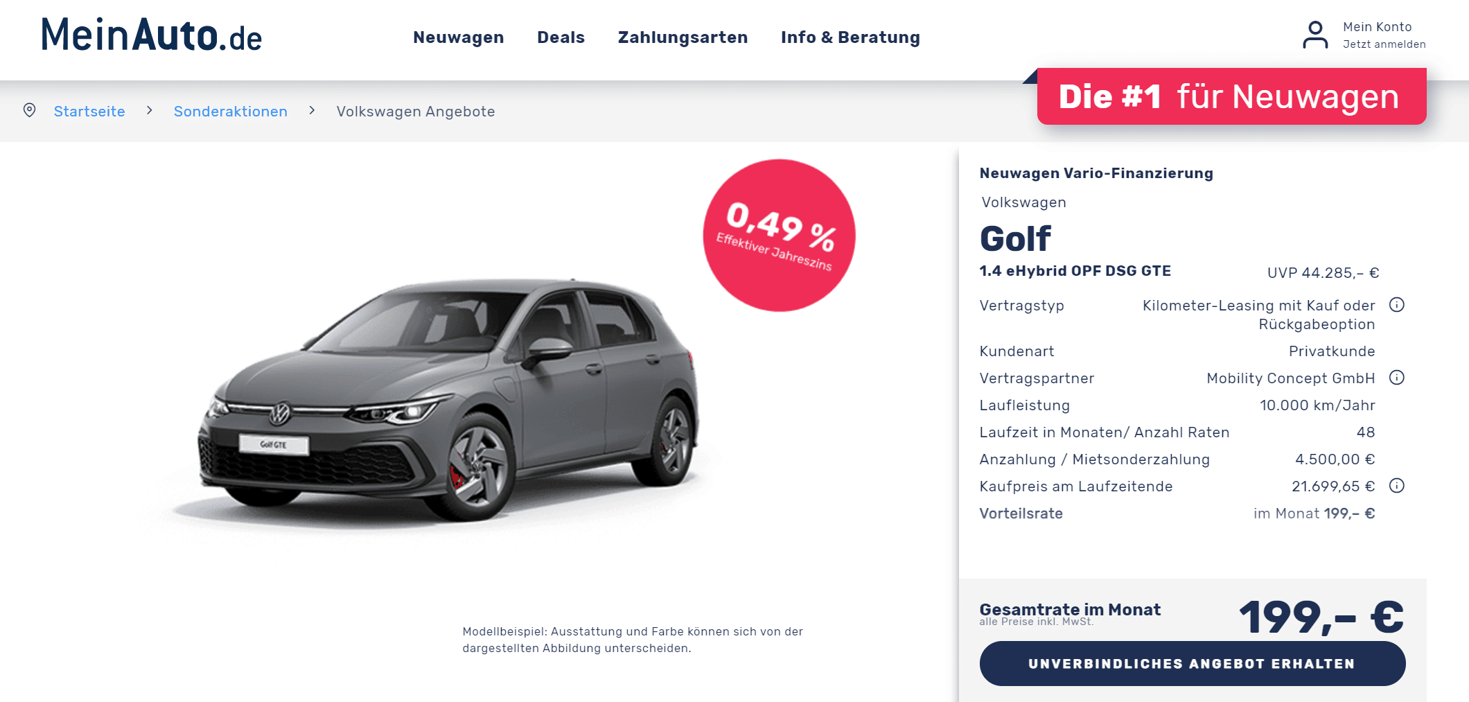 Volkswagen Golf GTE 1.4 eHybrid OPF 6-DSG Demonstration car kaufen
